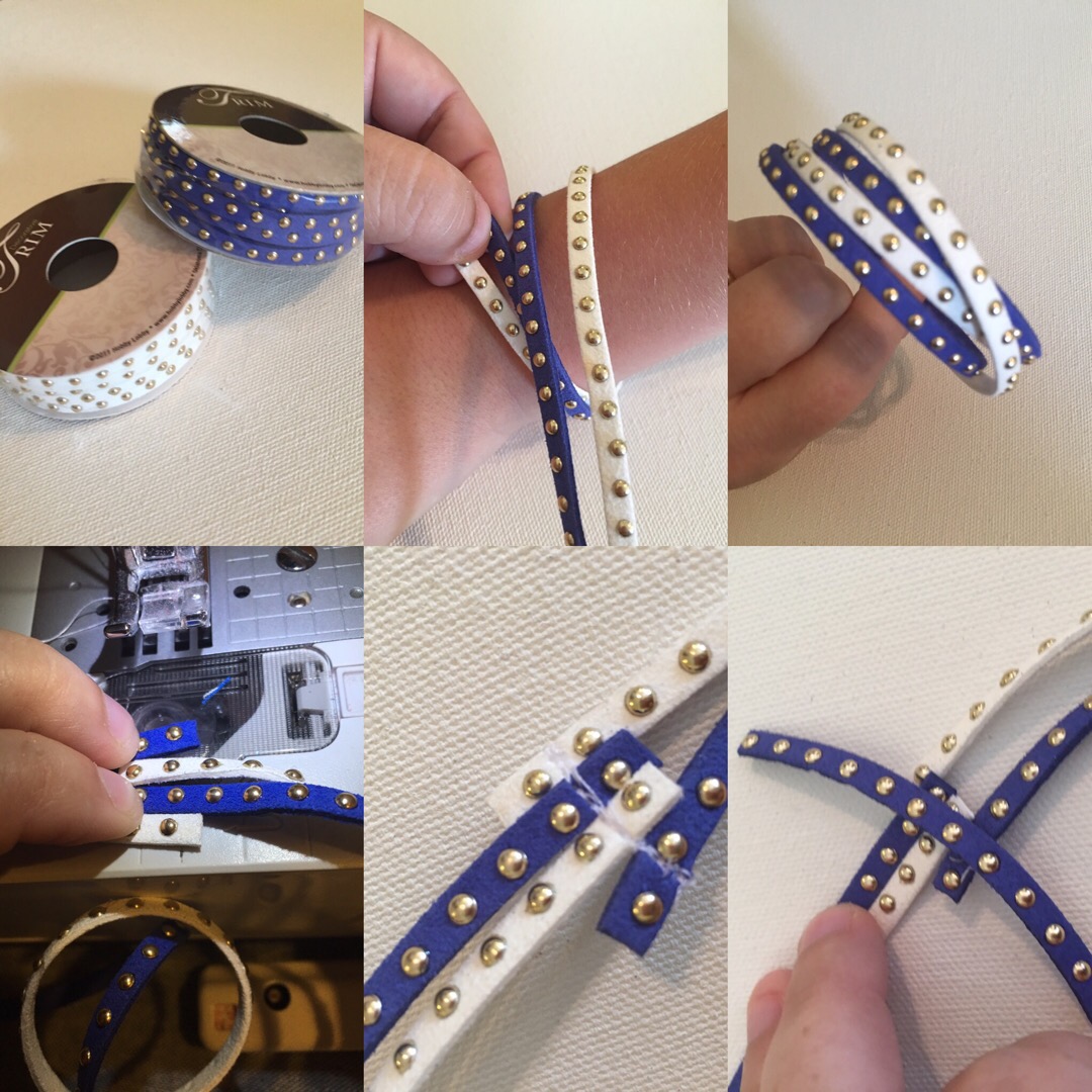 DIY Faux Leather Trim Bracelet A Little Moore