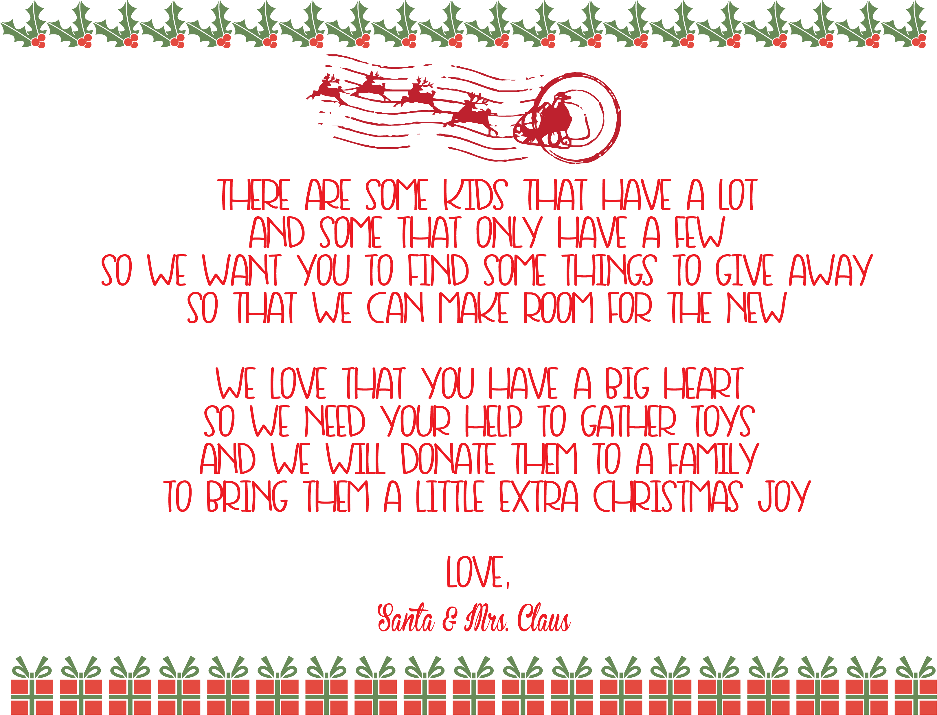 Free Printable Christmas Donation Letters